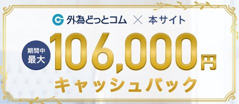 外為どっとコム「外貨ネクストネオ」・最大10万6000円がキャッシュバックされる新規口座開設キャンペーン
