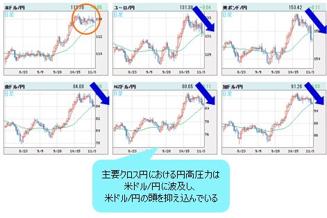 世界の通貨VS円 日足チャート