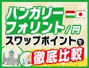 「ハンガリーフォリント/円」スワップポイント比較