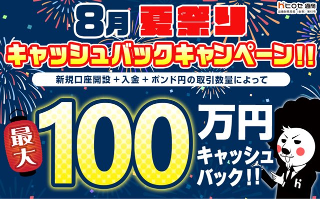 ヒロセ通商「LION FX」新規口座開設時の最大100万円がキャッシュバックされるキャンペーン