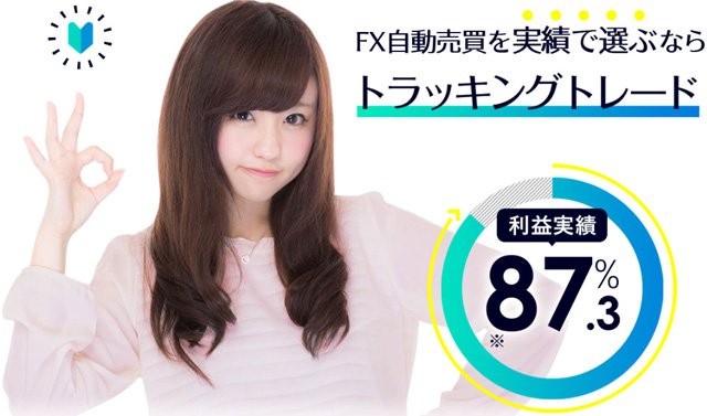 87.3%の利益実績(※)を誇る「トラッキングトレード」