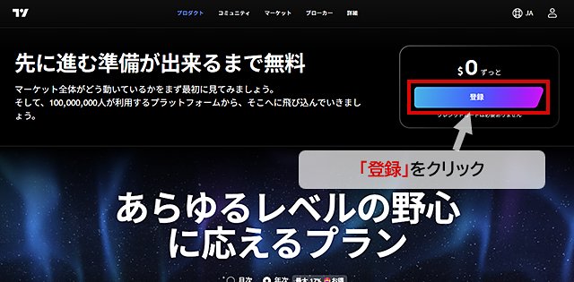 TradingViewアカウント作成の流れ1-2