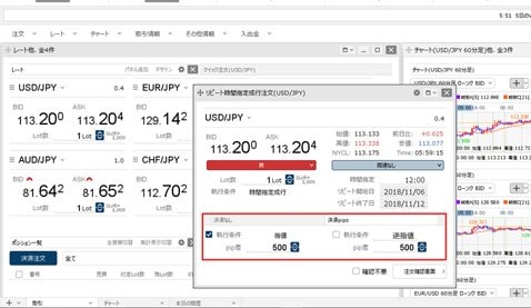 ヒロセ通商「LION FX」・「リピート時間指定成行注文」手順4