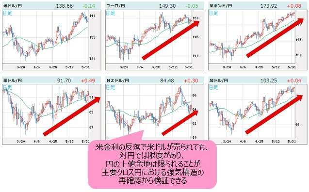世界の通貨VS円 日足チャート