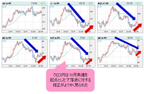 世界の通貨VS円 日足チャート