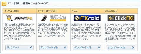 GMOクリック証券「FXネオ」取引画面