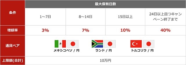 キャンペーンの詳しい条件