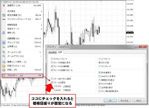 ＦＸＴＦ ＭＴ４取引画面(クリックで拡大)