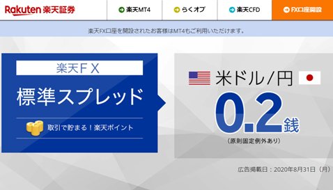 楽天証券「楽天FX」