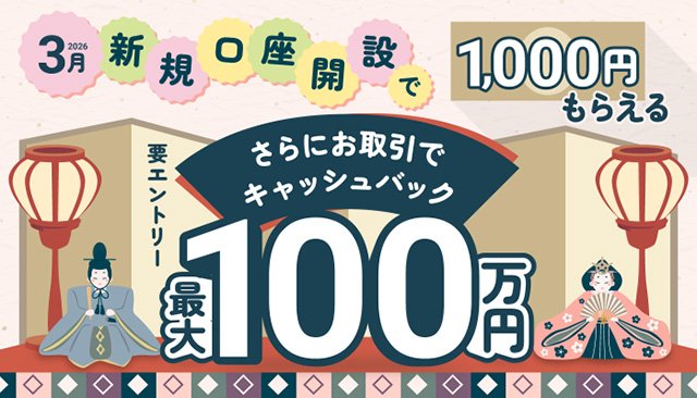 SBI FXトレード新規口座開設キャンペーンのイメージ画像