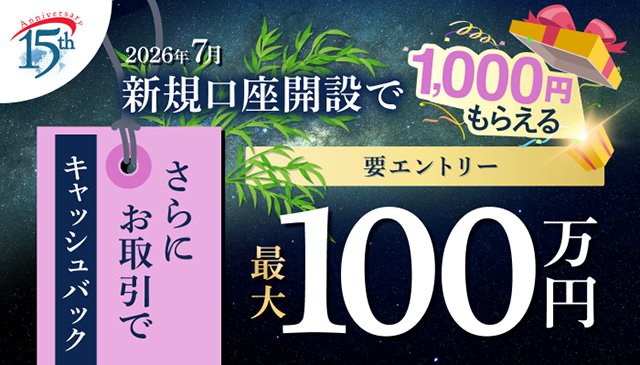 SBI FXトレード新規口座開設キャンペーンのイメージ画像