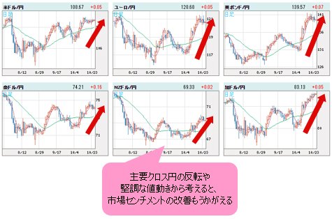 世界の通貨VS円 日足チャート
