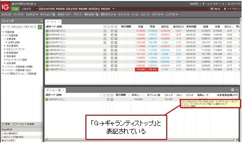 IG証券 ポジション一覧
