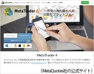 MetaQuotes社の公式サイト画像