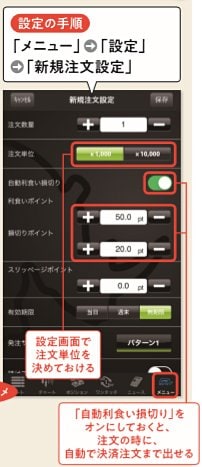設定の手順画像