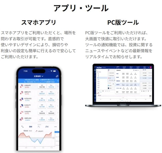 Plus500証券の取引アプリ・ツール